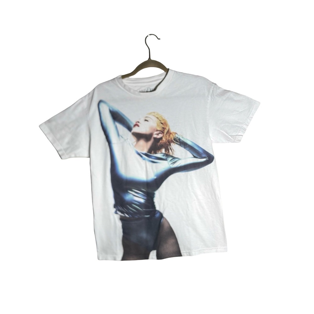 Madonna The Celebration Tour Graphic T-Shirt White Absolutely No Regrets Size M